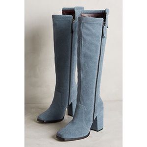 AHmazing sparkly denim blue tall boots